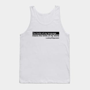 Ludwig Wittgenstein Quote Tank Top